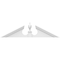 Ekena Millwork Acorn Architectural Grade PVC Pediment, 52"W x 13"H x 2-3/4"P (Pitch 6/12) PEDPS052X130ACR00 - alternate 4